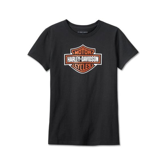 NWT Harley Davidson Women's Bar & Shield Short Sleeve Tee in Black Beauty sz L - Picture 1 of 6